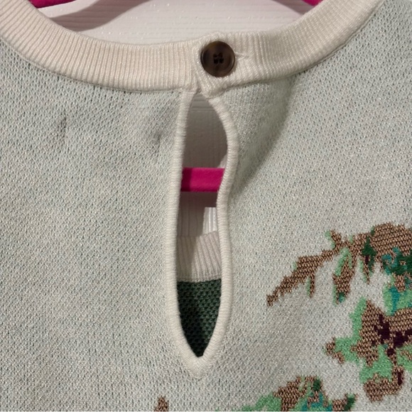 EUC Maeve by Anthropologie short sleeve floral sweater - Picture 7 of 7